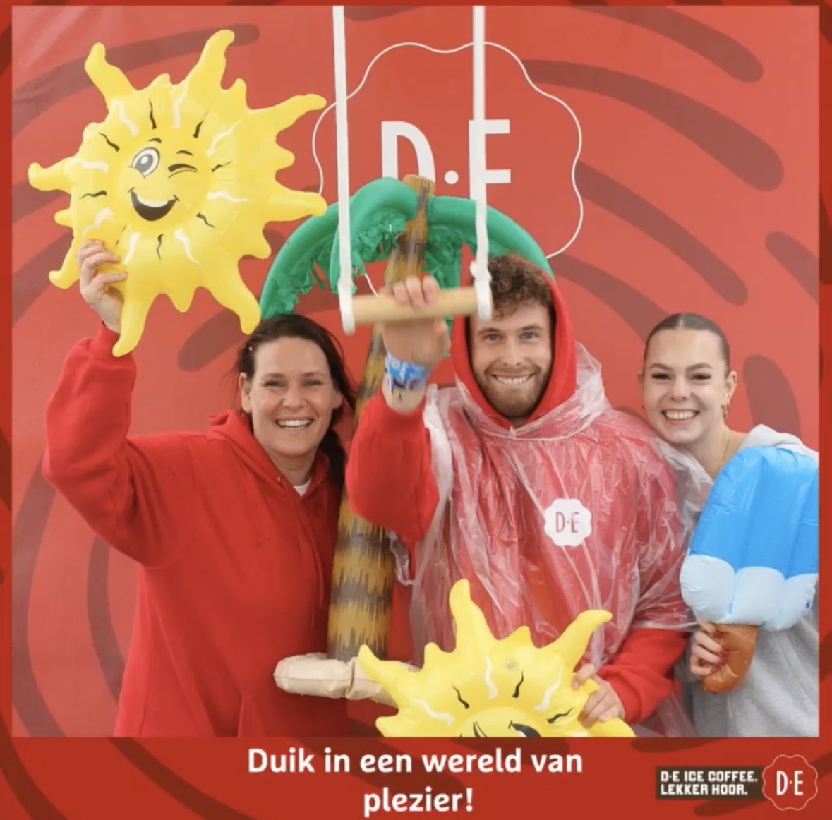 In de photobooth bij een D.E-actie