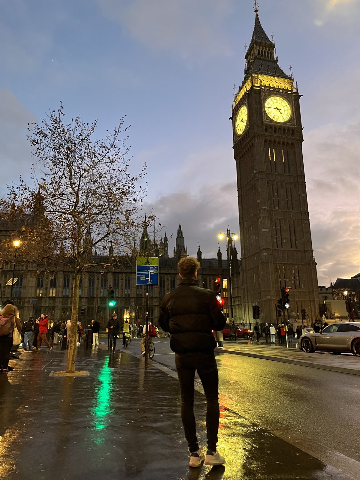 Avond bij de Big Ben in Londen